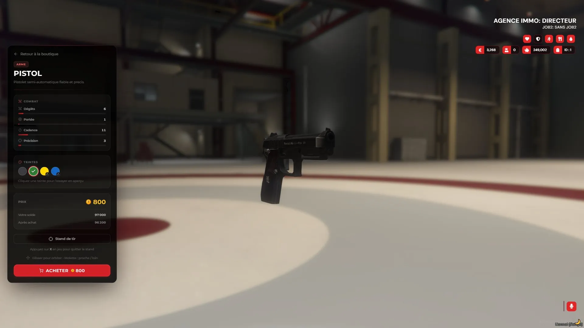 Inspecting a weapon in 3D with orbit, zoom and tint try-on